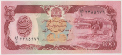 Банкнота. Афганистан. 100 афгани 1990 (1369) год. Тип 58b.