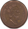 Монета. Канада. 1 цент 1991 год. рев.