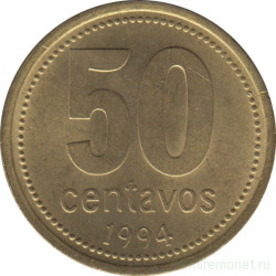 Монета. Аргентина. 50 сентаво 1994 год.