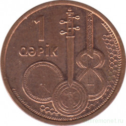 Монета. Азербайджан. 1 гяпик без даты (2006 год).