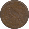 Монета. Новая Зеландия. 1 пенни 1959 год. ав.