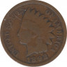 Монета. США. 1 цент 1892 год. ав.