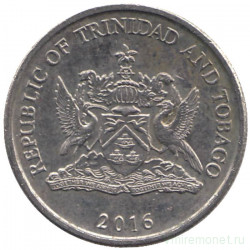 Монета. Тринидад и Тобаго. 25 центов 2016 год.  