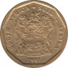 Монета. Южно-Африканская республика (ЮАР). 20 центов 1993 год. ав.