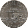 Реверс. Монета. США. 50 центов 1995 год (S). Сражения гражданской войны.