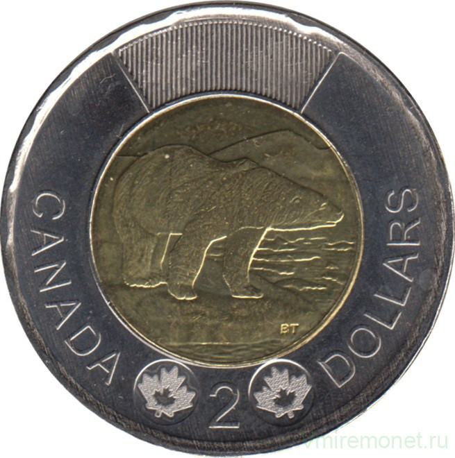 Монета. Канада. 2 доллара 2018 год.