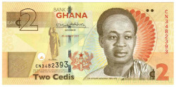 Банкнота. Гана. 2 седи 2017 год.