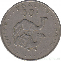 Монета. Джибути. 50 франков 1999 год.