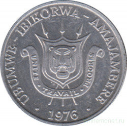Монета. Бурунди. 1 франк 1976 год.