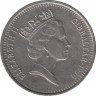 Монета. Гибралтар. 10 пенсов 1990 год. "АА" на реверсе. ав.