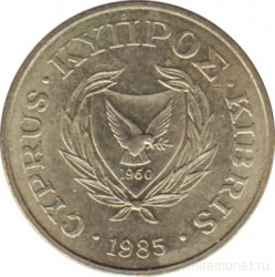 Монета. Кипр. 1 цент 1985 год.