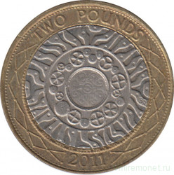 Монета. Великобритания. 2 фунта 2011 год.