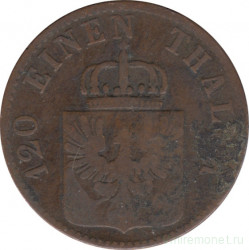 Монета. Пруссия (Германия). 3 пфеннига 1846 год. А.