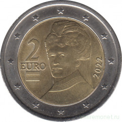Монета. Австрия. 2 евро 2022 год.