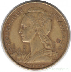 Монета. Французские Афар и Исса. 20 франков 1975 год.