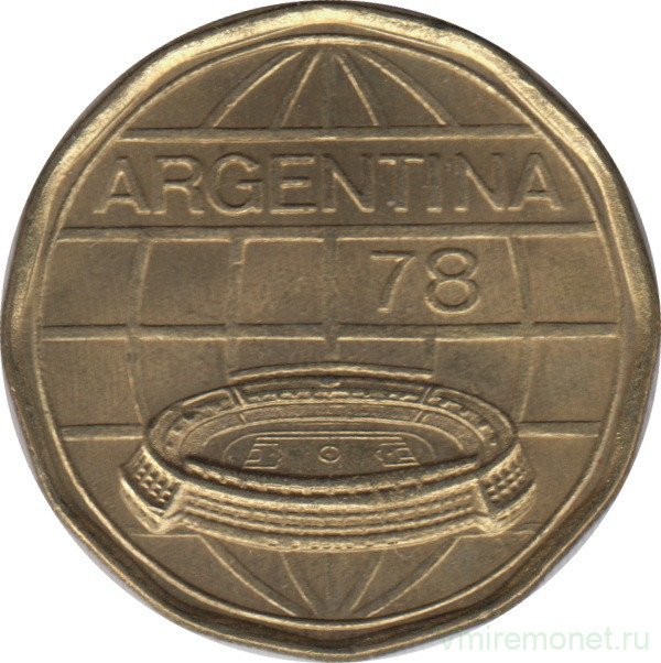 Монета. Аргентина. 100 песо 1978 год. Чемпионат мира по футболу. Аргентина 1978.