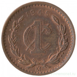 Монета. Мексика. 1 сентаво 1945 год. 