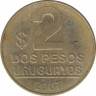 Монета. Уругвай. 2 песо 2007 год. ав.