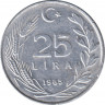  Монета. Турция. 25 лир 1985 год. ав.