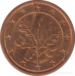 Монета. Германия. 1 цент 2013 год. (G).