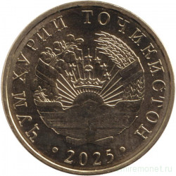 Монета. Таджикистан. 20 дирамов 2025 год.