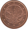 Монета. Германия. 2 цента 2013 год. (J). ав.