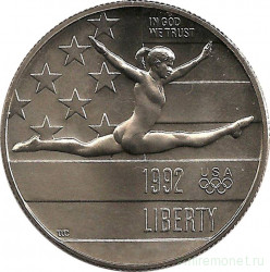 Монета. США. 50 центов 1992 год (P). XXV олимпийские игры, Барселона.