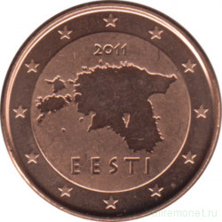 Монета. Эстония. 1 цент 2011 год.