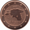 Монета. Эстония. 1 цент 2011 год. ав.