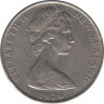 Монета. Новая Зеландия. 50 центов 1976 год. ав.