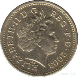 Монета. Великобритания. 1 фунт 2003 год.