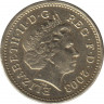 Монета. Великобритания. 1 фунт 2003 год. ав.