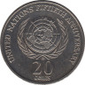 Монета. Австралия. 20 центов 1995 год. 50 лет ООН. ав.