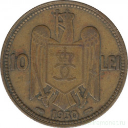 Монета. Румыния. 10 лей 1930 год. Монетный двор - Париж.