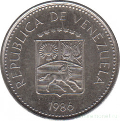Монета. Венесуэла. 5 сентимо 1986 год.