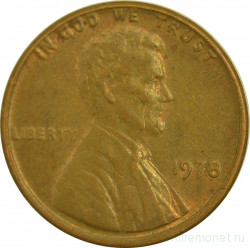 Монета. США. 1 цент 1978 год.