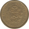 Монета. Перу. 10 сентимо 2011 год. ав.