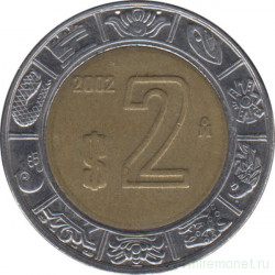 Монета. Мексика. 2 песо 2002 год.