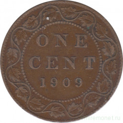 Монета. Канада. 1 цент 1909 год.