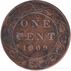 Монета. Канада. 1 цент 1909 год.