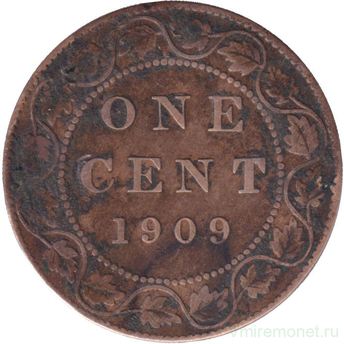 Монета. Канада. 1 цент 1909 год.