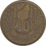 Монета. Мадагаскар. 10 франков 1953 год. ав.