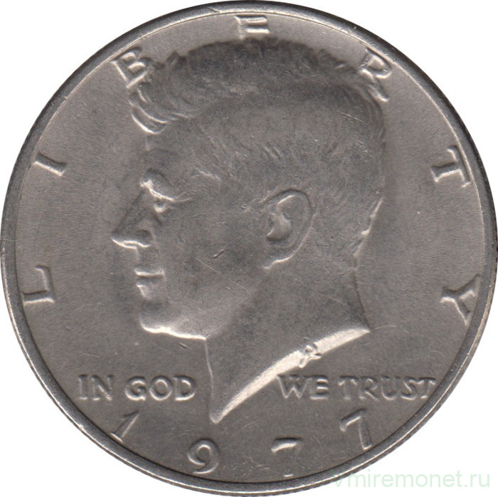 Монета. США. 50 центов 1977 год.