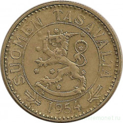 Монета. Финляндия. 50 марок 1954 год.