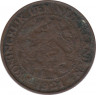 Монета. Нидерланды. 1 цент 1921 год. ав.
