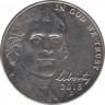 Монета. США. 5 центов 2015 год. Монетный двор D. ав.