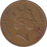Монета. Фиджи. 1 цент 1987 год. ав.