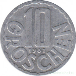 Монета. Австрия. 10 грошей 1961 год.