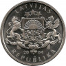 Монета. Латвия. 1 лат 2004 год. Гриб. ревв