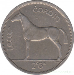 Монета. Ирландия. 1/2 кроны 1962 год.